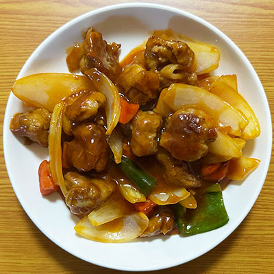 豚こま肉の酢豚
