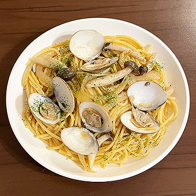 はまぐりのバター醤油パスタ