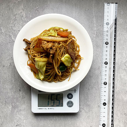 中皿1皿分のビーフン焼きそば