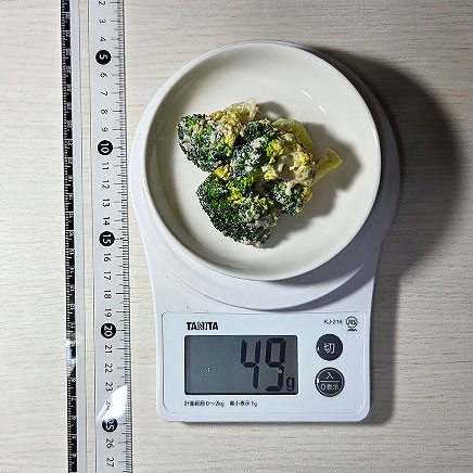 小皿1皿分のブロッコリーのごまマヨネーズ和え