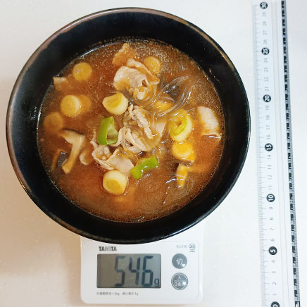 汁椀(大)1杯分のマーラータンスープ