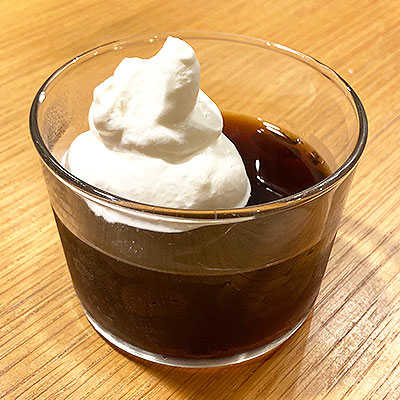 ホイップクリームコーヒーゼリー