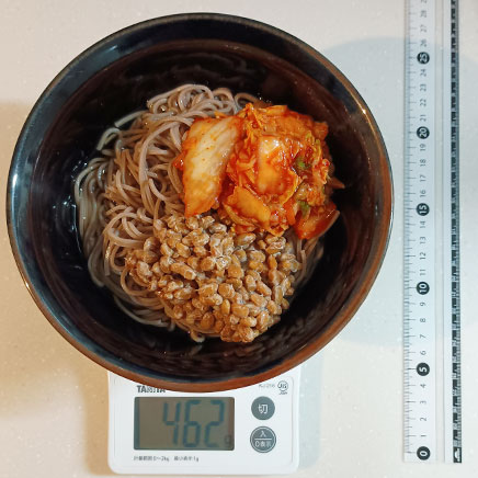 丼1杯分の納豆キムチそば