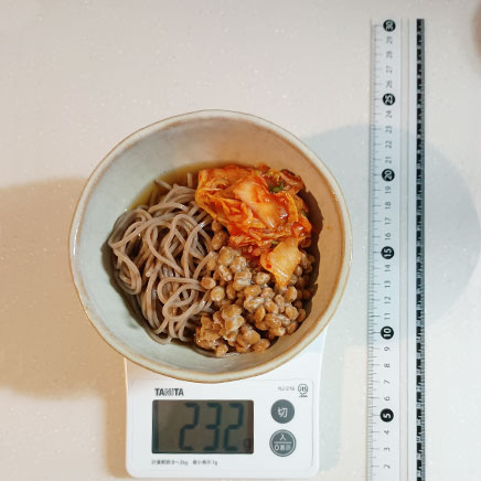 小丼1杯分の納豆キムチそば