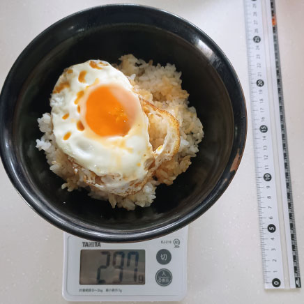 丼1杯分の目玉焼き丼