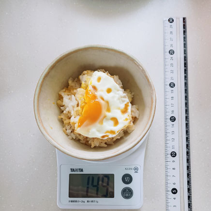 小丼1杯分の目玉焼き丼