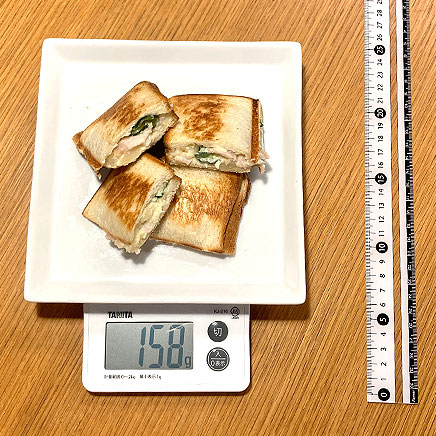 食パン2枚分のポテトサラダのホットサンド