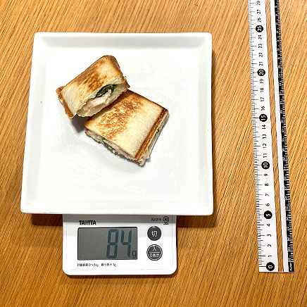 食パン１枚分のポテトサラダのホットサンド