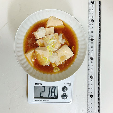 中皿1皿分のみぞれ煮豆腐