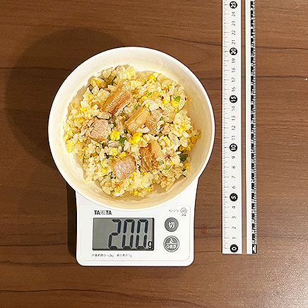 中皿1皿分の角煮チャーハン