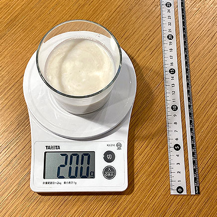 グラス（370ml）2杯分の甘酒ヨーグルト