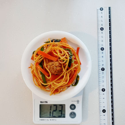 小皿1皿分のミートボールナポリタン