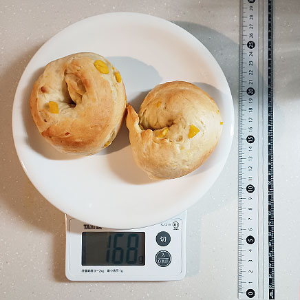 2個分の栗ベーグル