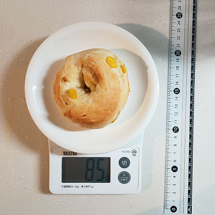 1個分の栗ベーグル