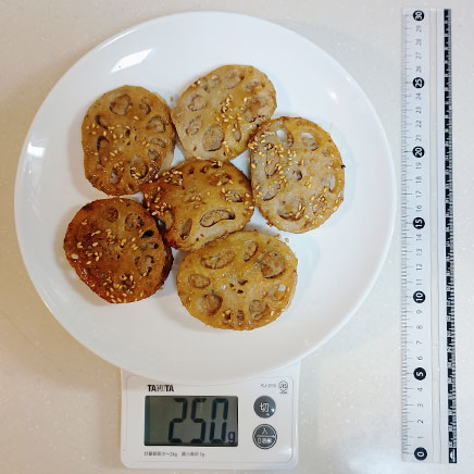 6個分(2人前)のれんこんと豚ひき肉の重ね焼き