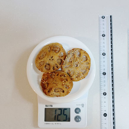 3個分(1人前)のれんこんと豚ひき肉の重ね焼き