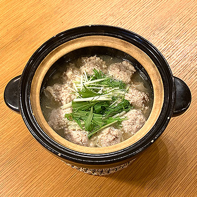 鶏つくねの柚子胡椒鍋