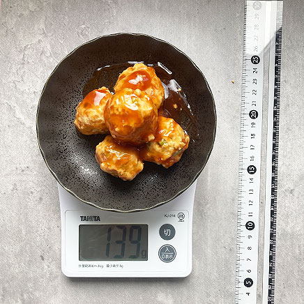 小皿（中）1皿分の鶏団子の甘酢あんかけ