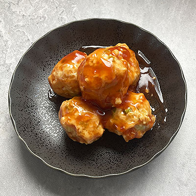 鶏団子の甘酢あんかけ