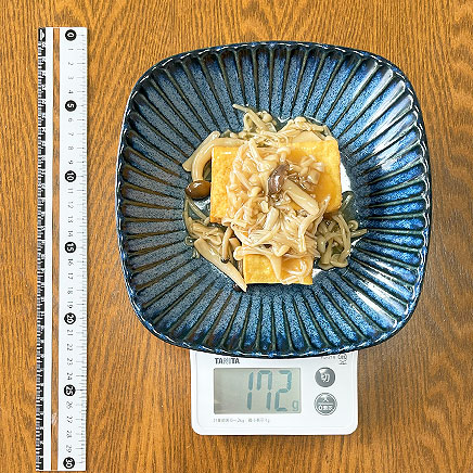 中皿(大)1皿分の厚揚げのきのこあんかけ