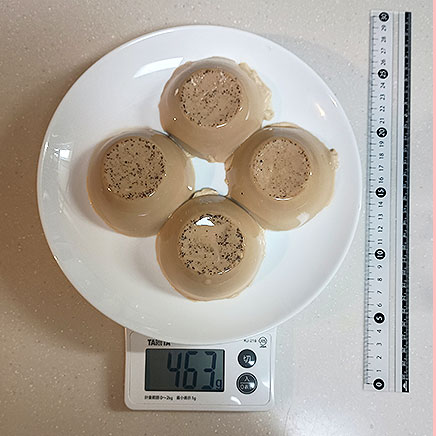 7×7cmの容器4個分の紅茶のムース