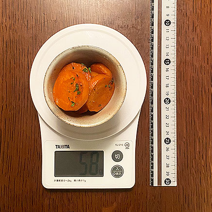 小鉢1皿分の人参ステーキ