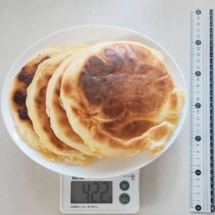 4枚分の豆乳パンケーキ