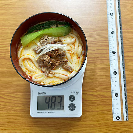 汁椀(中)1杯分の豆乳坦々うどん