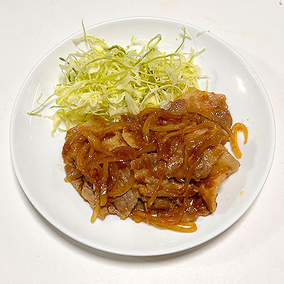 豚バラの生姜焼き