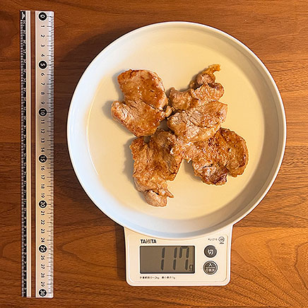 大皿1皿分の豚ヒレ肉の生姜焼き