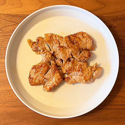 豚ヒレ肉の生姜焼き