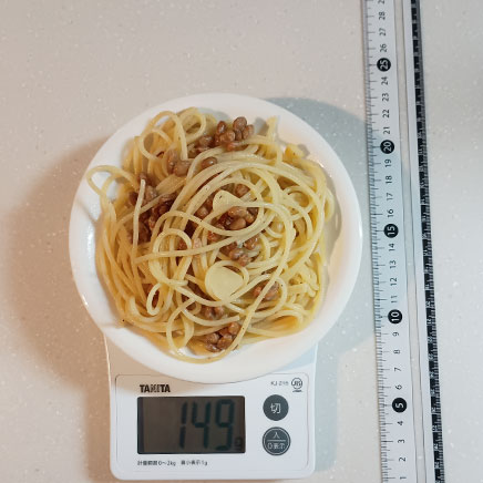 小皿1皿分の納豆ペペロンチーノ