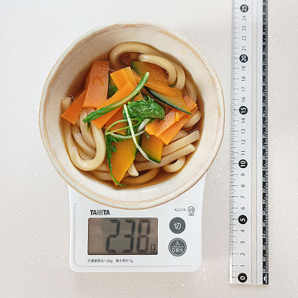丼（中）1杯分の野菜うどん