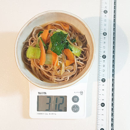 小丼1杯分の野菜そば