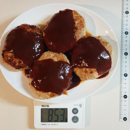 4個分のえのきハンバーグ