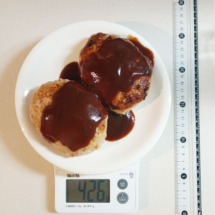 2個分のえのきハンバーグ