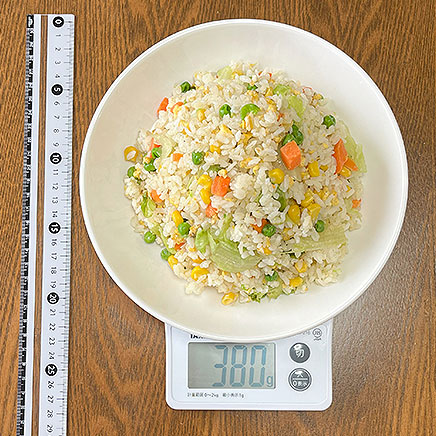 大皿1皿分の野菜チャーハン