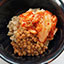 オートミールの納豆キムチ丼