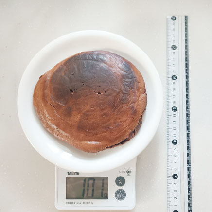 1枚分のチョコパンケーキ