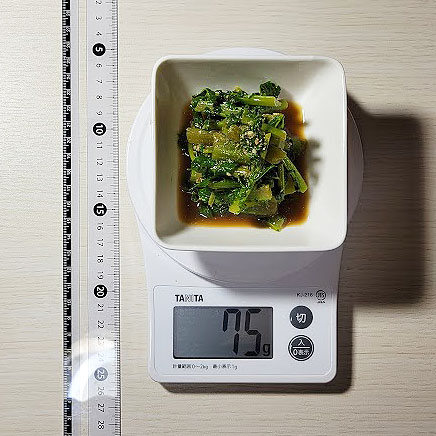 小鉢1杯分の葉大根のお浸し