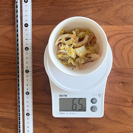 小鉢1杯分の白菜とちくわの煮物