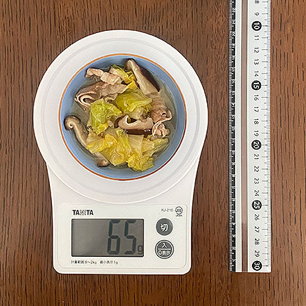 小皿(小)1皿分の白菜と豚肉のうま煮