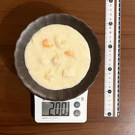深皿1皿分の米粉のクリームシチュー
