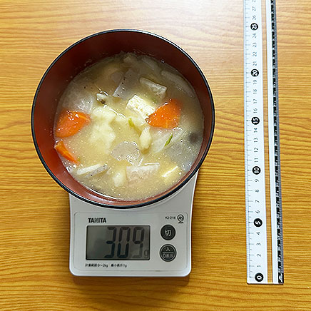 汁椀1杯分の米粉のすいとん