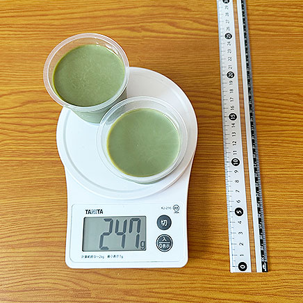 2個分の抹茶プリン