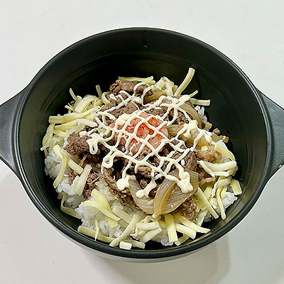 明太マヨチーズ牛丼