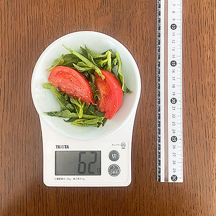 中皿（小）1皿分のアイスプラントサラダ