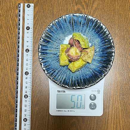 小皿1皿分のアボカドとたこのわさびポン酢和え