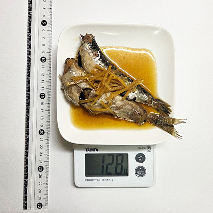 2尾分のいわしの生姜煮