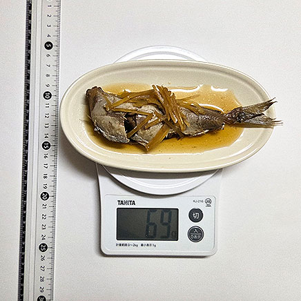 1尾分のいわしの生姜煮